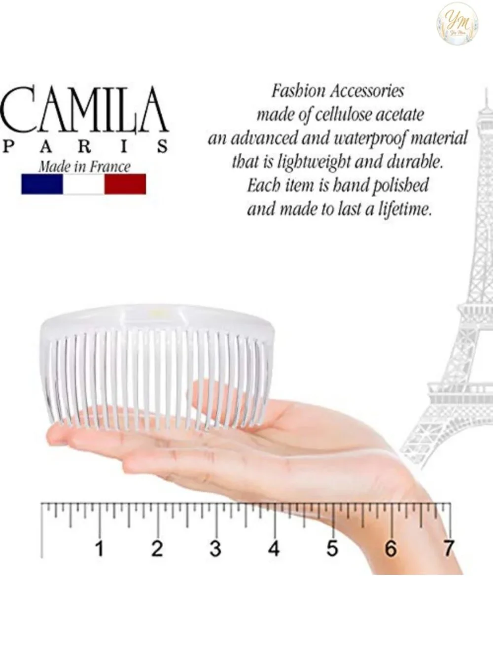 French Twist Hair Combs for Women Decorative Strong Hold Cellulose Acetate